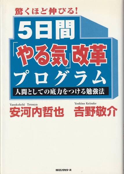 5日間「やる気」改革プログラム 驚くほど伸びる! 人間としての底力をつける勉強法 安河内哲也 吉野敬介 ※目的,行動,技術,人間関係,達成,