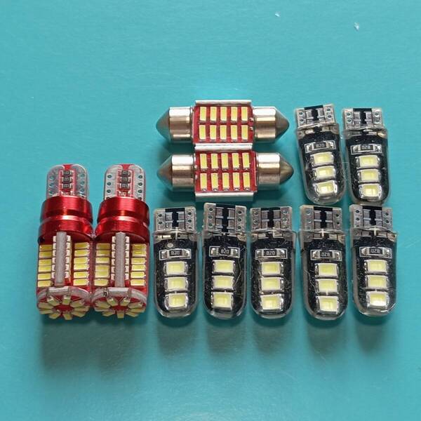 L375/385S タントカスタム 超爆光! T10 LED ルームランプ 11個セット ダイハツ /57/6/t31