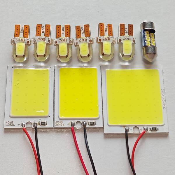 ZVW30系 プリウス 後期 爆光!LED ルームランプ ナンバー灯 COB 10点セット ホワイト トヨタ /c48/c24/t28/c2