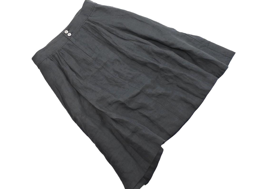 新品タグ付 2023 マーガレットハウエル リネン100%プリーツスカート 濃紺 新品タグ付 2023 マーガレットハウエル リネン100%プリーツ