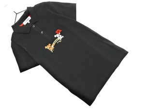 Cat Pos OK M U SPORTS M U SPORTS вышивка гольф поло рубашка размер40/черный ■◆ ☆ ffb2 женские