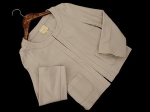 LAPIS LUCE PER BEAMS Lapis Luce Per Beams Пиджак без воротника размер36/бежевый ■◇ ☆ ffc4 Женщины