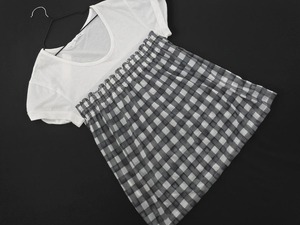 Cat Pos OK Новый KLEIN PLUS KLEIN PLUS проверить вырезать и шить размер40/серый х белый ■◆ ☆ ffc7 Женская