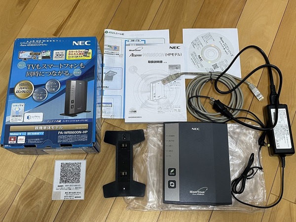 美品 NEC ワイヤレスブロードバンドルータ Aterm PA-WR8600N-HP 付属品完備 送料無料 無線LAN