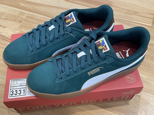 新品 プーマ スニーカー 27.5cm グリーン SMASH 3.0 イヤー オブ スポーツ 397484 PUMA