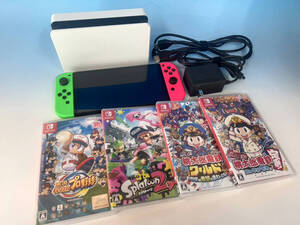 ▲▽※訳あり【カセット付き】 任天堂 Nintendo Switch 本体 有機ELモデル スプラトゥーン2 実況パワフルプロ野球 桃太郎電鉄▲▽