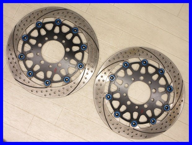 高品質]フローティングステンレスビッグディスクローター190mm橙