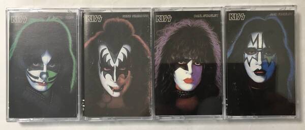 KISS GENE SIMMONS PAUL STANLEY PETER CRISS ACE FREHLEY 4 CASSETTE TAPE CANADA カナダ製 REISSUE