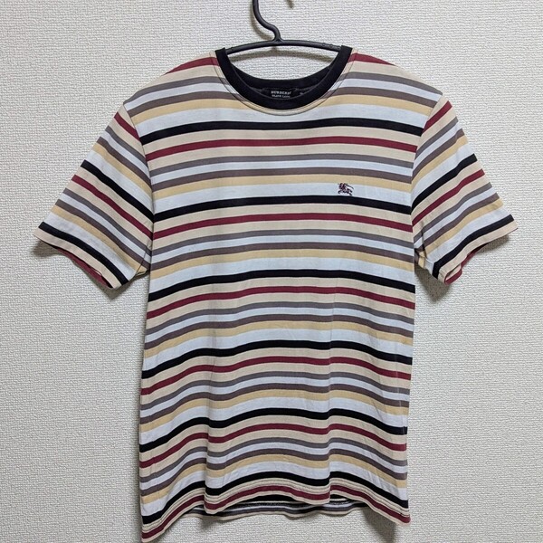 バーバリー BURBERRY BLACK LABEL ブラックレーベル Mサイズ 半袖 刺繍ロゴ Tシャツ 匿名配送