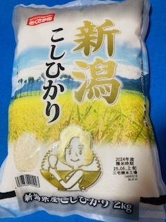 令和6年産/こしひかり/新潟県産/単一原料米/お米/2kg/食品/米/精米/白米/主食/美味しい/ご飯/ライス