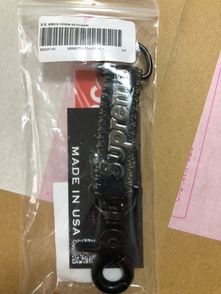 新品未使用 Supreme b.b. Simon Denim Keychain Black 25SS 黒 ビービーサイモン デニム キーチェーン