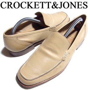 CROCKETT&JONES クロケット&ジョーンズ KENT ケント レザー ローファー 8.5 E ベージュ