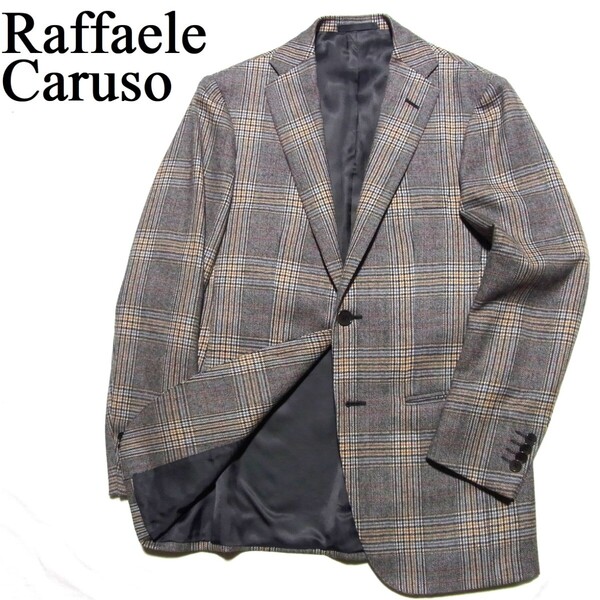 Raffaele Caruso ラファエル カルーゾ 2B ウール チェック テーラード ジャケット 44 9R グレー