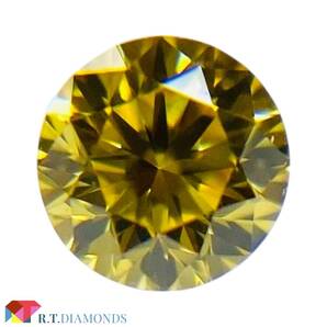 FANCY VIVID YELLOW 0.124ct RD/RT3232/CGL