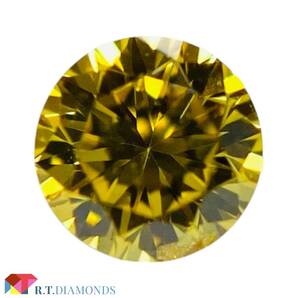 FANCY VIVID YELLOW 0.086ct RD/RT3229/CGL