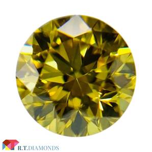 FANCY VIVID YELLOW 0.26ct RD/RT3268/GIA