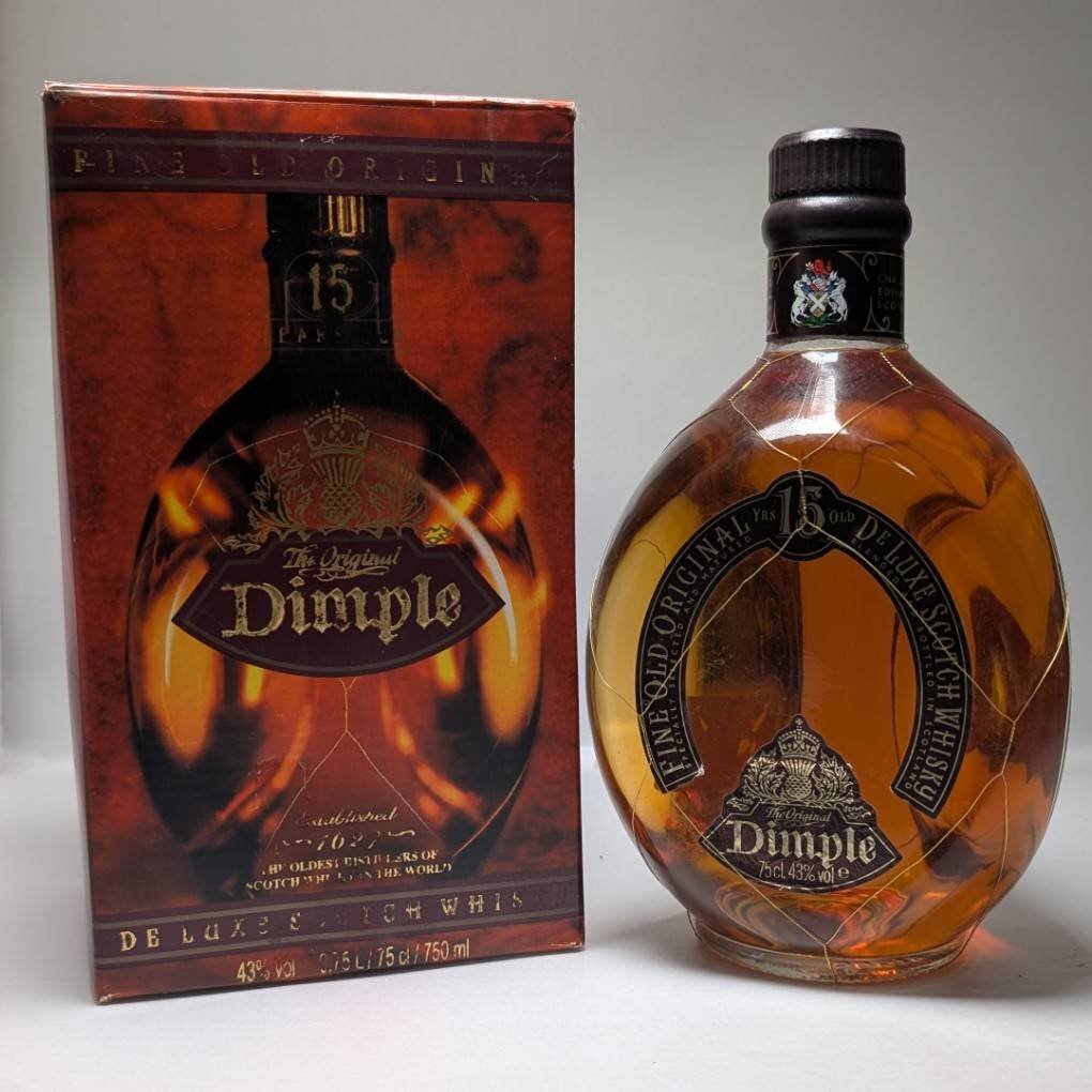 オールドボトル❗️】ディンプル15年 43% 750ml 箱付の通販 by