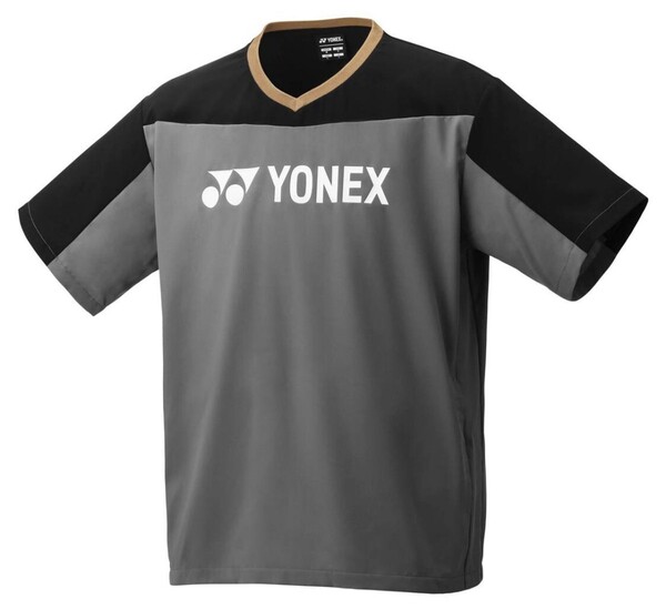 【30114Y (405) XO】YONEX(ヨネックス) ユニ半袖Vブレーカー アイアングレー XO 新品未使用 バドミントン テニス 展示会限定商品