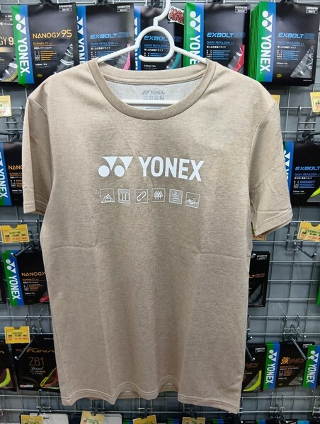 【16716 (194) L】YONEX(ヨネックス) ユニドライTシャツ サンドベージュ L 新品未使用 バドミントン テニス 定価5500円