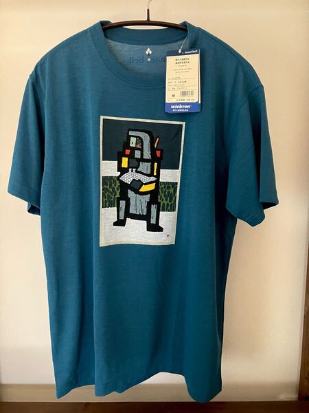 新品 mont-bell モンベル TシャツWIC.T なげく山男 M