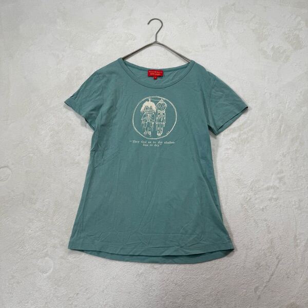 Vivienne Westwood プリント カットソー グリーン S トップス 半袖 イタリア製 半袖Tシャツ