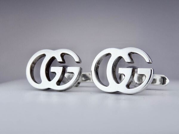 GUCCI ダブルGロゴ シルバー925 カフス カフリンクス カフスボタン 7-2-138