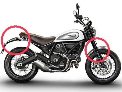 【美品・希少】ドゥカティ スクランブラー 800 アイコン クラシック 前後アルミフェンダー コンバートキット 2015 2016