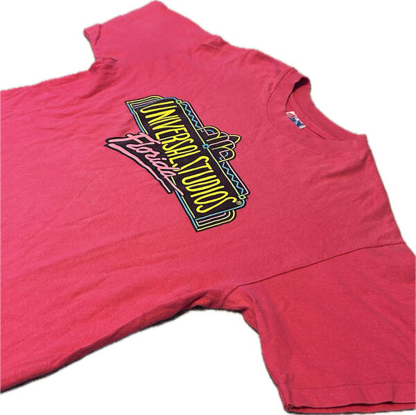 ◆即決送料込み◆90sユニバーサルスタジオ フロリダTシャツM◆シングルステッチアメリカ製古着ビンテージヴィンテージアメカジ