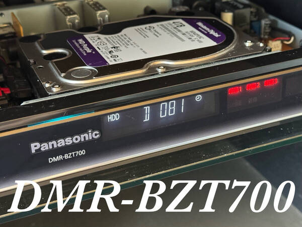 【HDD:1TB⇒4TB 新品WD製HDD換装済】★Panasonic DMR-BZT700 3番組同時録画★《新品リモコン付き》★