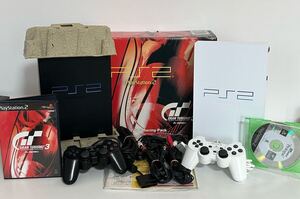 (35) ★動作確認済★ PlayStation 2 PS2 SONY SCPH-35000GT + SCPH55000 GT グランツーリスモ ソフト付属SONY コントローラー ソニー