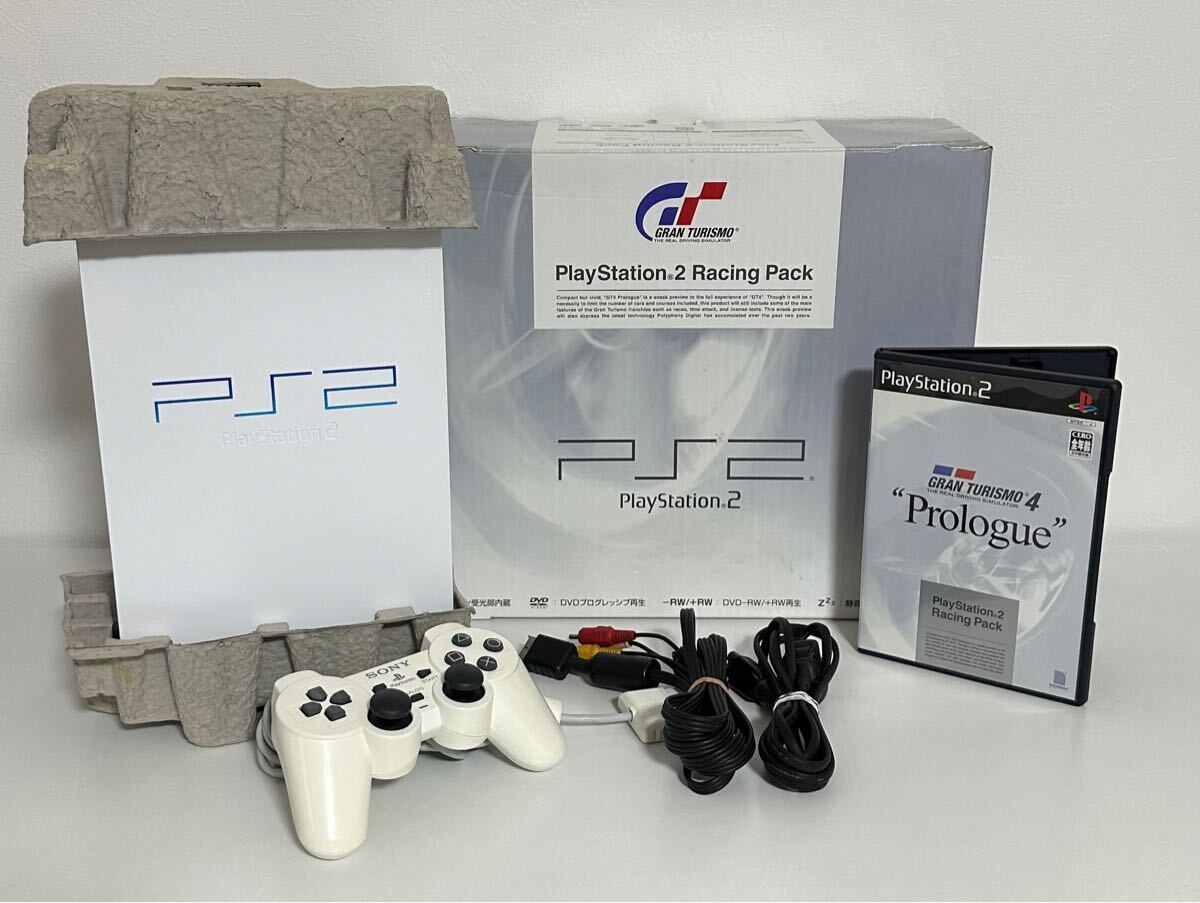Sony PlayStation2 PS2 SCPH 55000 GT Racing Pack White