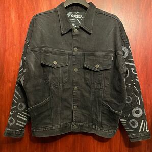 希少 MADE IN USA製 ROCKERS NYC ブラック ストレッチ デニムジャケット ブラック Sサイズ ロッカーズNYC アメリカ製 米国製 Gジャン 黒