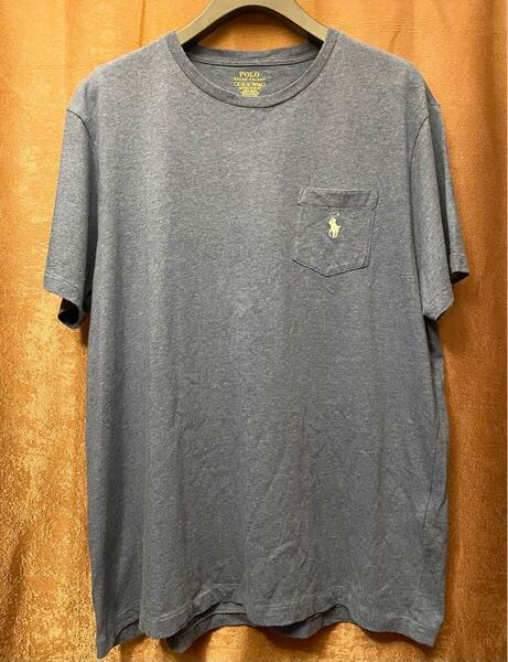 POLO RALPH LAUREN ポケット付き 半袖Tシャツ ネイビー XLサイズ ポロ ラルフローレン 紺 Tシャツ アメカジ