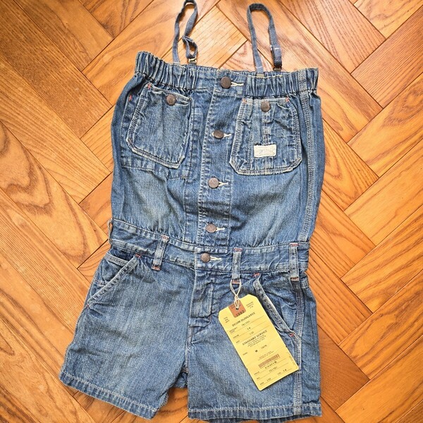 *タグ付未使用*デニム&ダンガリー*ショートサロペット*130㎝*オーバーオール*ショートオール*パンツ*DENIM DUNGAREE*go to hollywood*
