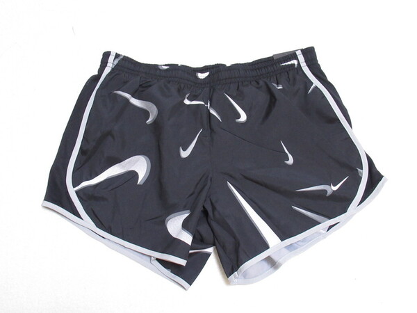 NIKE ドライフィット ショートパンツ 黒 160 L ナイキ ガールズ 子供 ジャージ スウッシュ ショーパン トレーニング DA1014-010