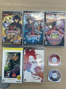 PSPソフトまとめて 遊戯王 ファイブデイズ タッグフォース3.5.6・ファイナルファンタジー零式・モンスターハンターポータブル2nd G