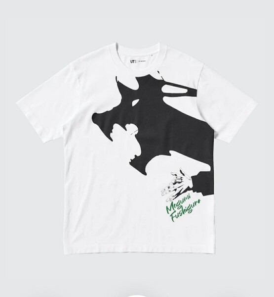XXLサイズ 新品 呪術廻戦 伏黒恵 玉犬 グラフィックTシャツ ホワイト 白 半袖 綿100% ユニクロ UT UNIQLO 大きいサイズ 3L 送料無料