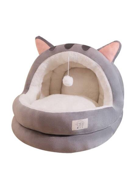 見切り品 【訳あり】 猫 ハウス ドーム型 Sサイズ ペット ベッド クッション 小型犬 小動物 もこもこ ふわふわ 洗える かわいい