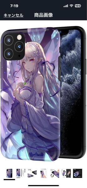 j66 iphone 13 ケース カバー アニメ 漫画 デザインRe:0 スマホ ソフト 耐衝撃 レンズ保護 指紋防止 スリム 軽量 (iphone 13,エミリア)