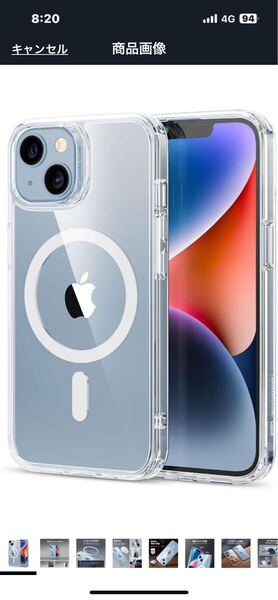 j121 ESR iPhone 14 Plus 用 ケース MagSafe対応 ワイヤレス充電 HaloLock搭載 耐衝撃性 米軍MIL規格 6.7インチ クリア Classic Series