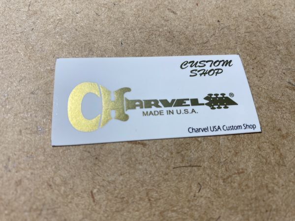 Charvel Made In USA表記 Custom Shop ネックヘッド ロゴ デカール GOLD #DECAL-CHARVELU-GD