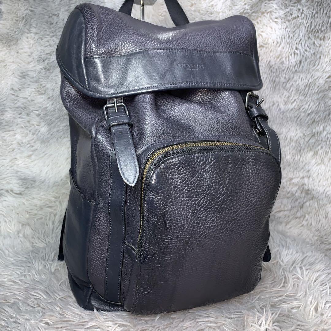 美品✨コーチ ヘンリー リュック バックパック ペプルドレザー 黒 大容量 Yahoo!オークション - 美品 COACH コーチ ヘンリー リュック