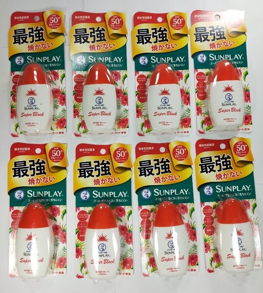 ロート メンソレータム サンプレイ スーパーブロック SPF50+ PA++++ UV耐水性 30g 日焼け止め 乳液 顔からだ用 8個セット y10860-8-HE9