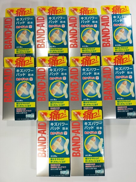BAND-AID バンドエイド キズパワーパッド 水仕事用 防水 60mm x 20mm 10枚入 あかぎれ 絆創膏 カットバン 10個セット y10683-10-HE3
