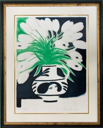 【特価】 ≪ アンドレ ブラジリエ ≫ オリジナル リトグラフ【石版画】 BOUQUET CHANTAL 1972年 ANDRE BRASILIER