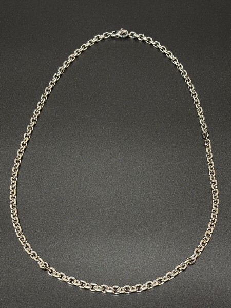 ネックレス シルバー 925 クロス チェーン クロム ラバー ノベルティ 新品 使用 メンズ 喜平 十字 ダブル ダガーペンダント メタル 太陽神