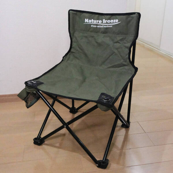 キャンプチェア アウトドアチェア 折りたたみ コンパクト 椅子 カーキオリーブ