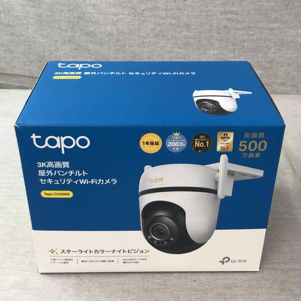 【美品】TP-Link tapo 屋外カメラ WiFi ネットワークカメラ 無線/有線接続 みまもりカメラ 防犯カメラ パン/チルト対応 Tapo C530WS