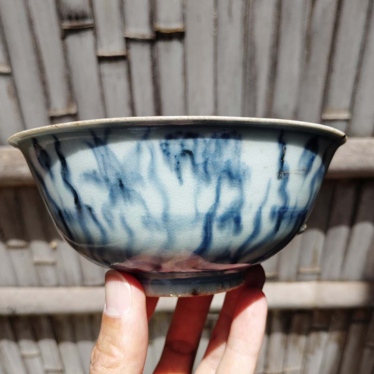 染付 四方皿 花山水人物絵 小皿 丸皿 平皿 取り皿 盛り皿 飾り皿