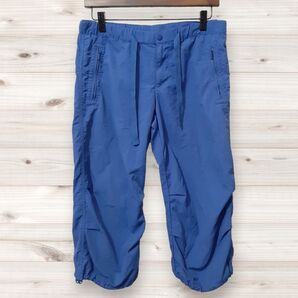 D0175 ユニクロ UNIQLO カジュアルパンツ ズボン (M) 青 無地 春夏秋冬 オールシーズン